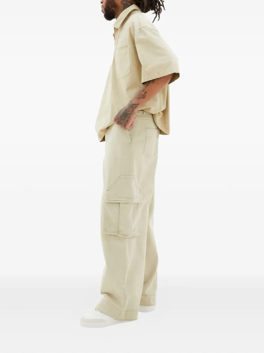 RHUDE Cargo straight broek Beige