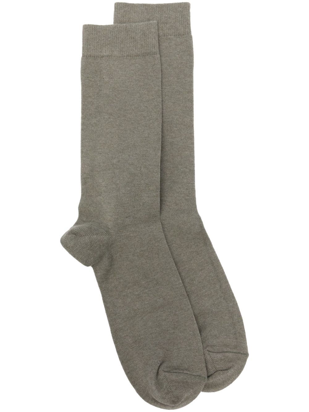 Sunspel Ribbed-knit Ankle Socks In Brown