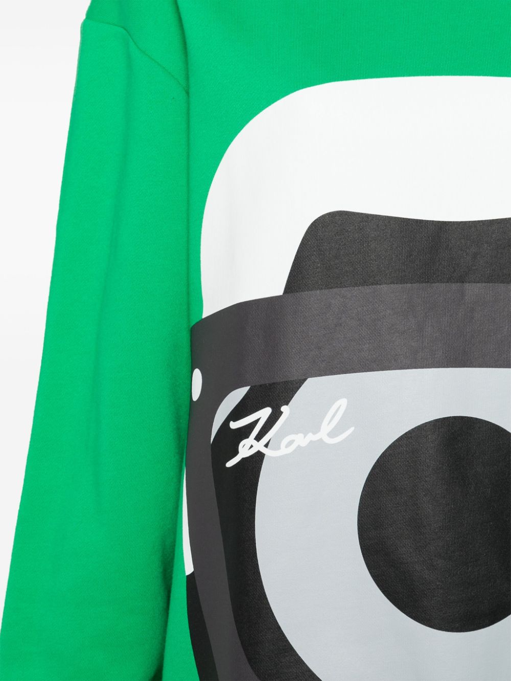 Shop Karl Lagerfeld Xdarcel Disappoints Graphic-print Sweatshirt In Green