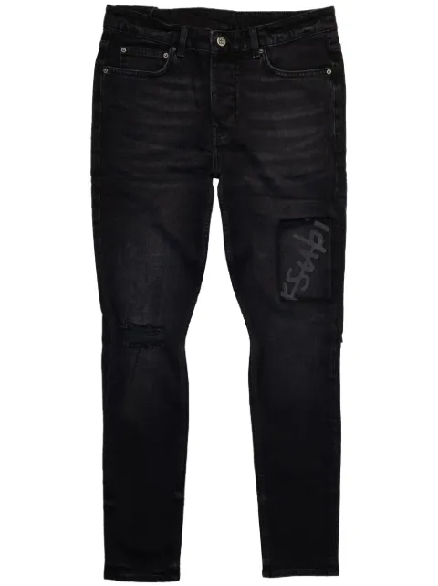 Ksubi whiskered-effect straight-leg jeans