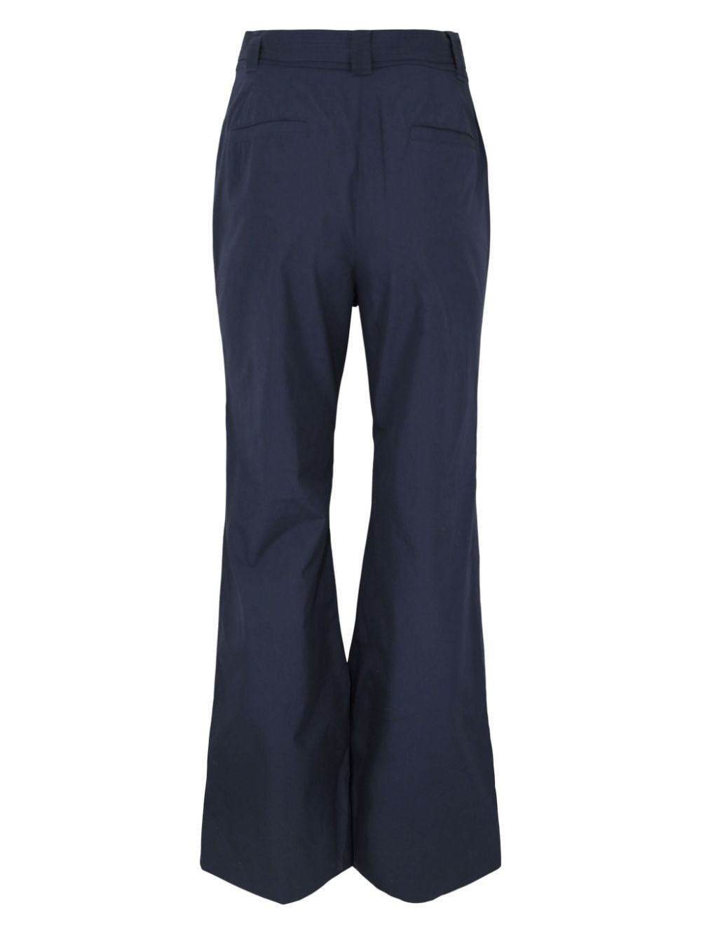 Shop Ulla Johnson Daya Flared Cotton Trousers In Blue