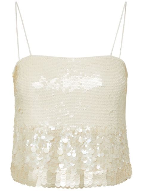 Veronica Beard Harmoni sequin-embellished top 