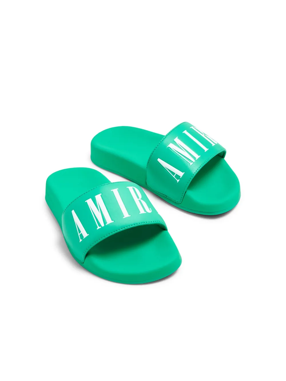 AMIRI Slippers met logoprint Groen