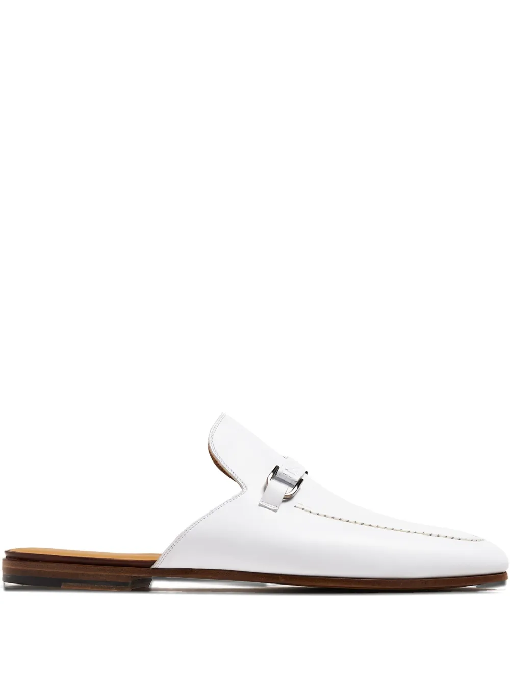 Magnanni mules en cuir à boucle | blanc | Image 1