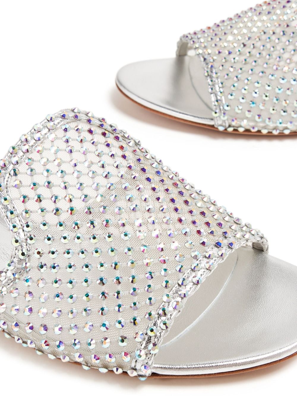 Le Silla Gilda crystal-embellished sandals Silver