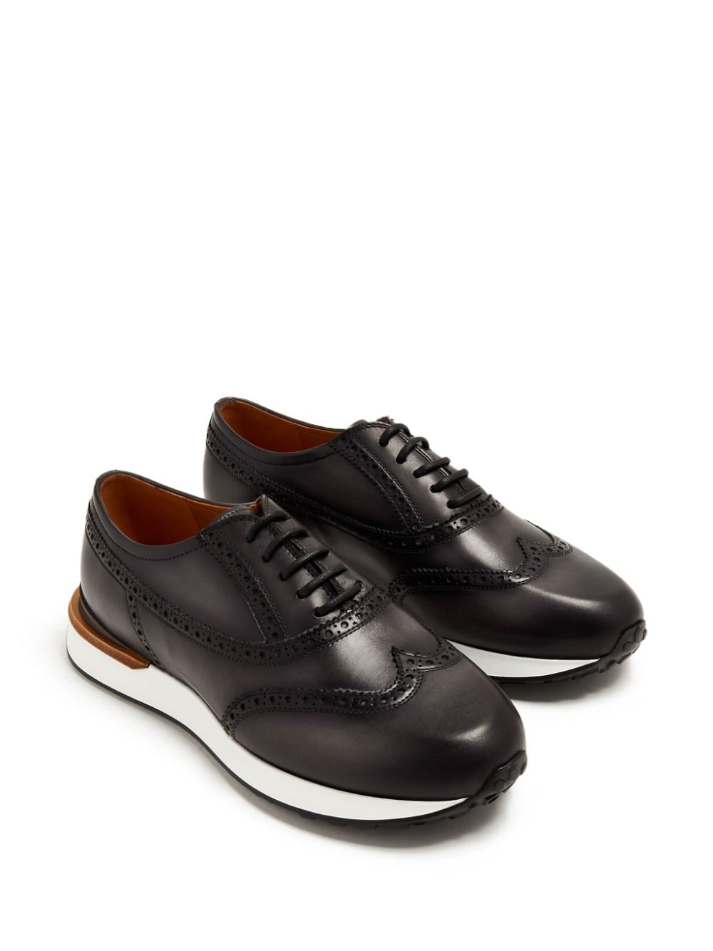 Shop Magnanni Boltisburg Leather Sneakers In Black