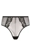 Kiki de Montparnasse Juliette lace high-waisted panty - Black