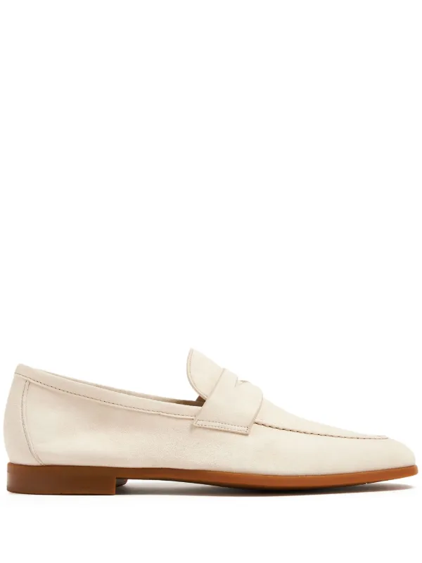 White suede loafers hotsell