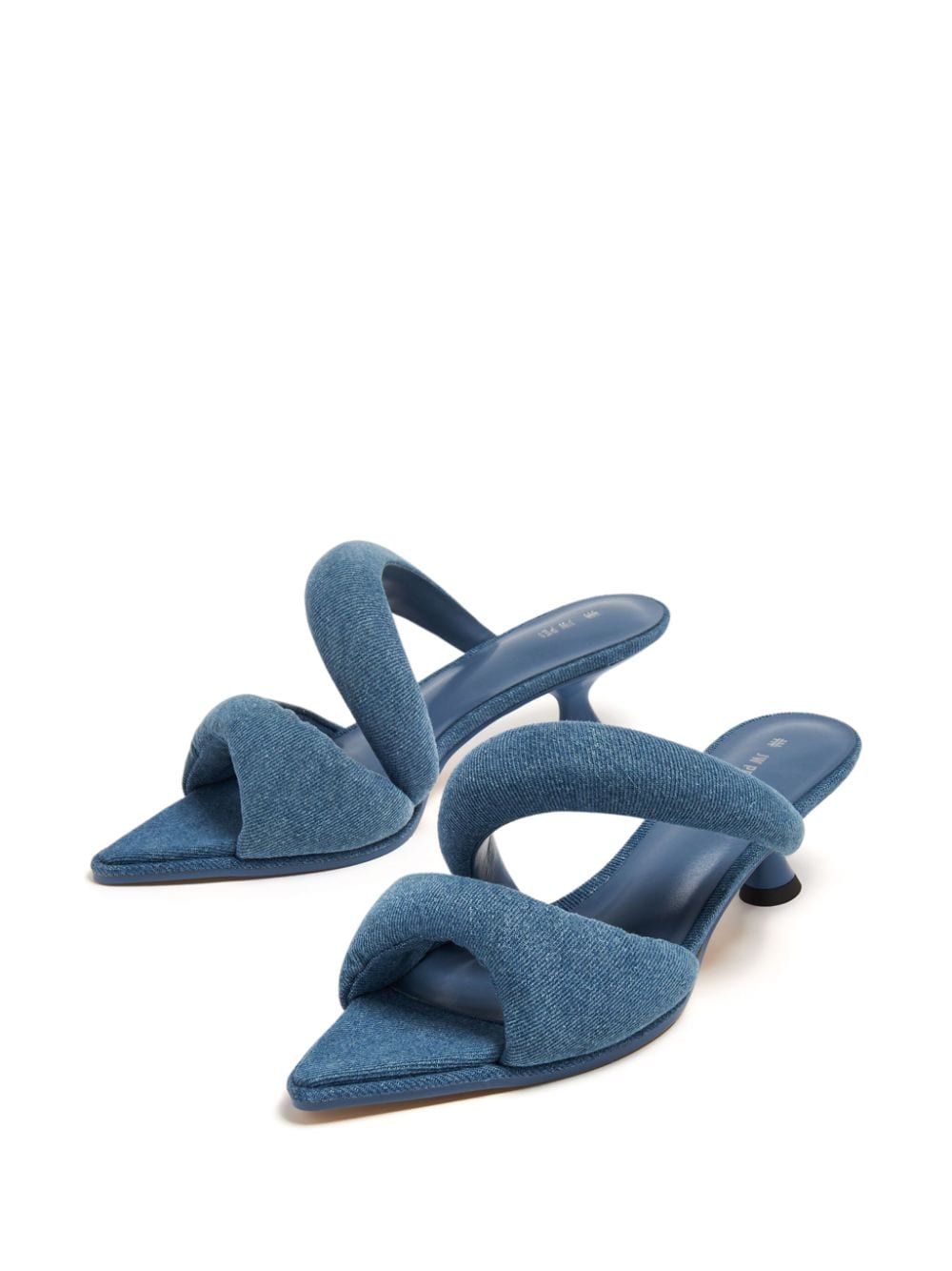 Shop Jw Pei Padded Denim Sandals In Blue