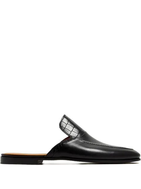 Magnanni croc-embossed leather mules