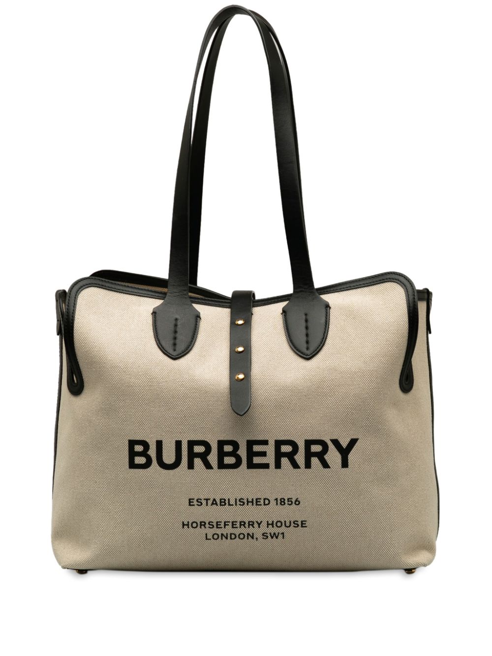 Pre-owned Burberry 2000-2023 Soft Belt Tote Bag In Neutrals