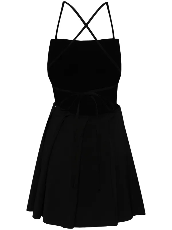 Black skater skirt with straps best sale