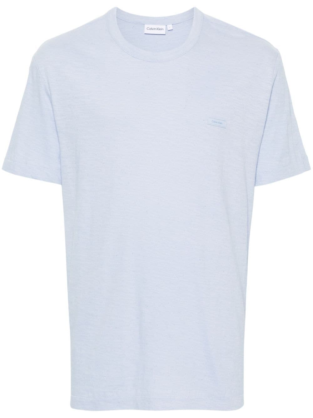 Calvin Klein Logo-detail T-shirt In Blue