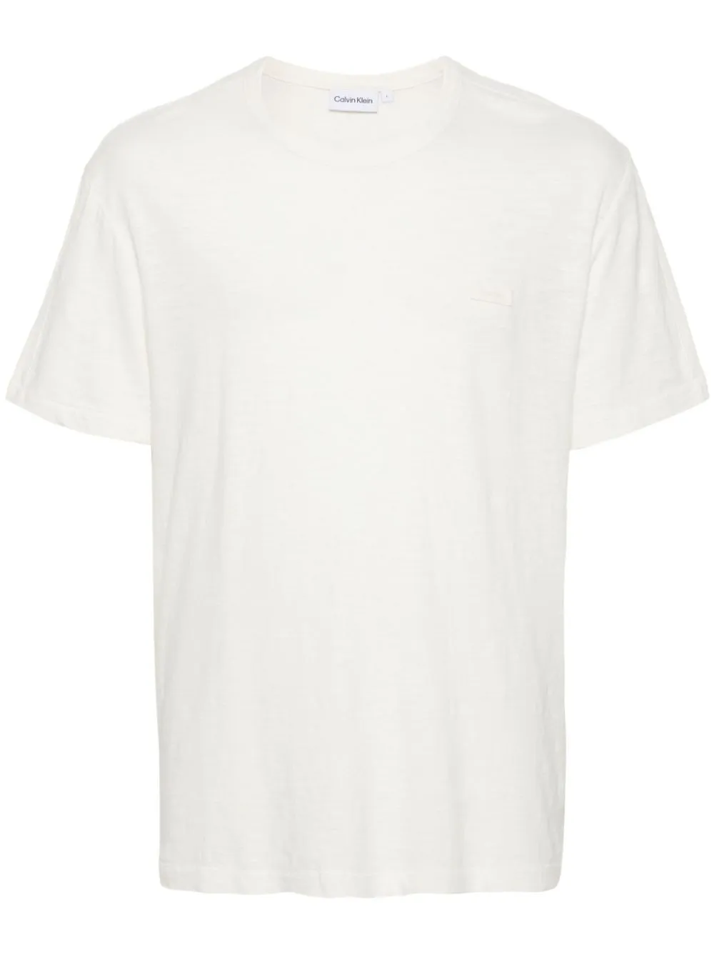 Calvin Klein T-shirt Cotton Linen T-shirt In White