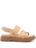 Timberland logo-debossed leather sandals - Neutrals