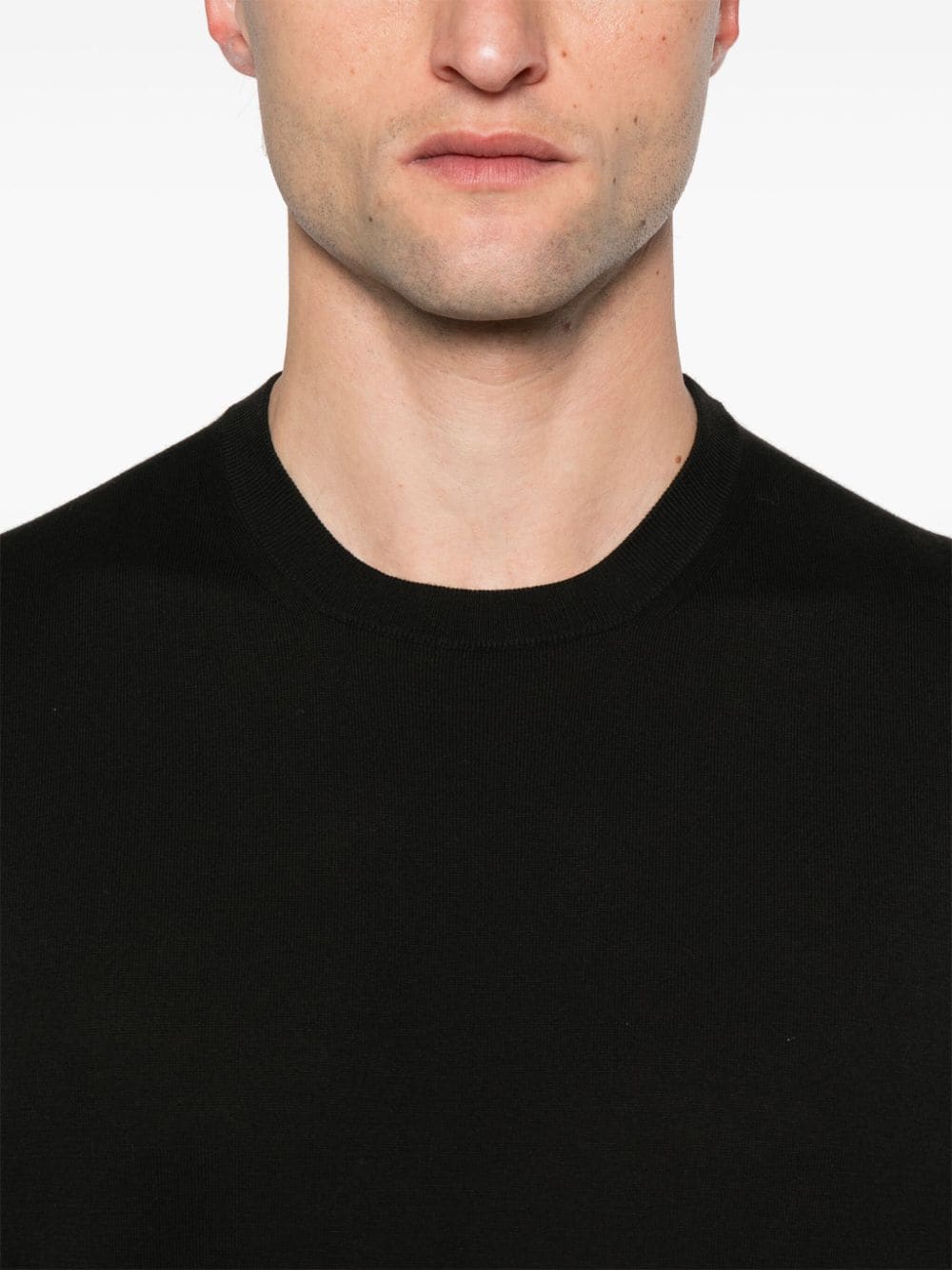 Shop Eraldo Cotton Knitted T-shirt In Black