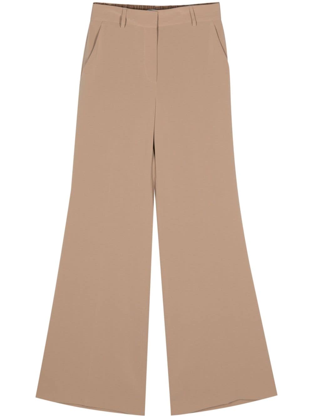 crepe wide trousers
