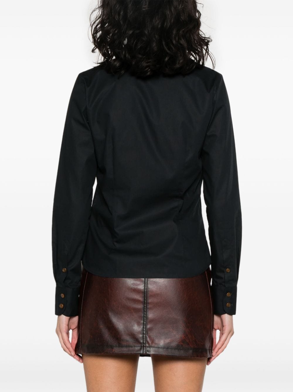 Vivienne Westwood Orb blouse met geborduurd logo Zwart