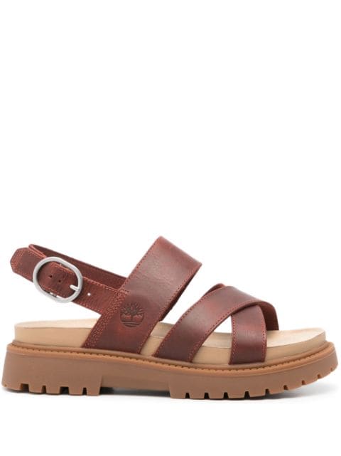 Timberland logo-debossed leather sandals