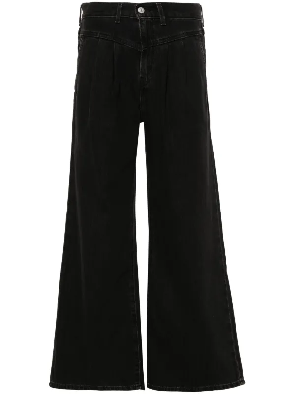 Levi s high rise wide leg Jeans Black FARFETCH CA