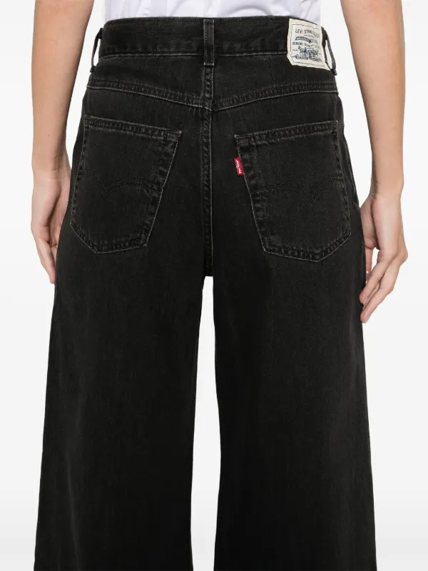 Levi s high rise wide leg Jeans Black FARFETCH IN