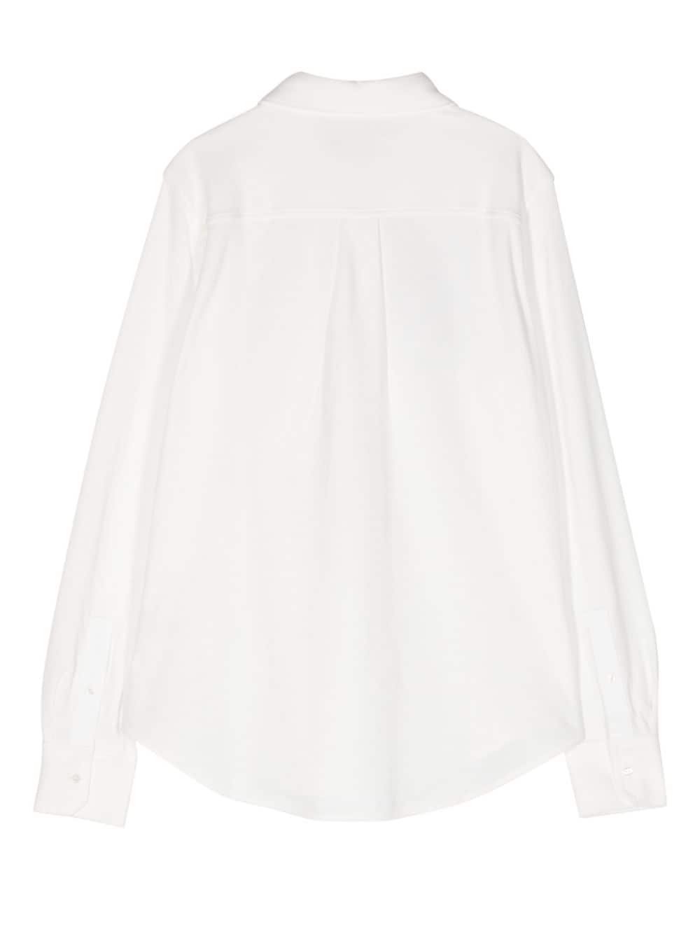 Shop Lacoste Logo-patch Piqué Shirt In White