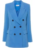 Alberto Biani double-breasted crepe blazer - Blue