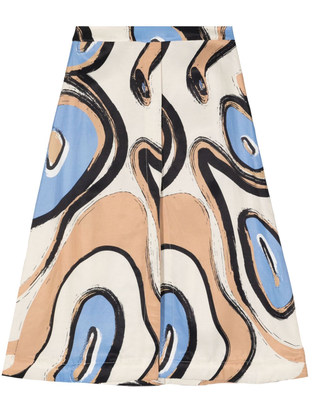MEHTAP ELAIDI Nazar abstract-print A-line skirt - Blu