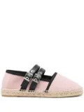 GANNI buckle-detail espadrilles - Pink