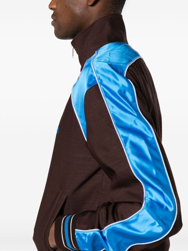 Wales Bonner Courage zip-up Track Jacket | Brown | FARFETCH AO