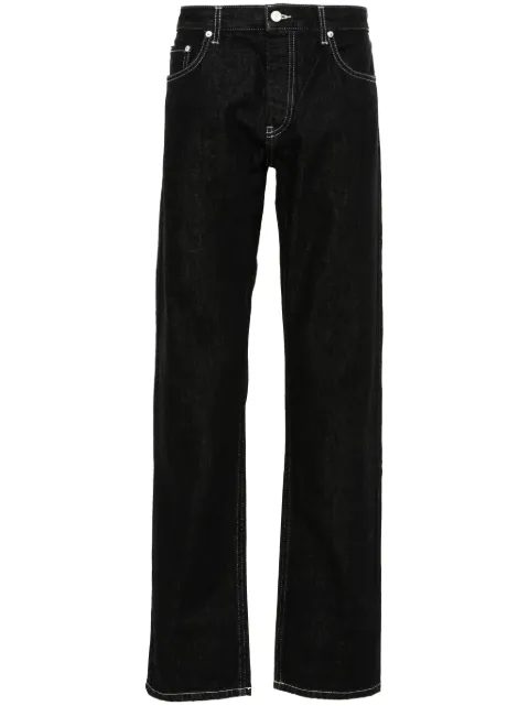 Helmut Lang logo-patch cotton jeans