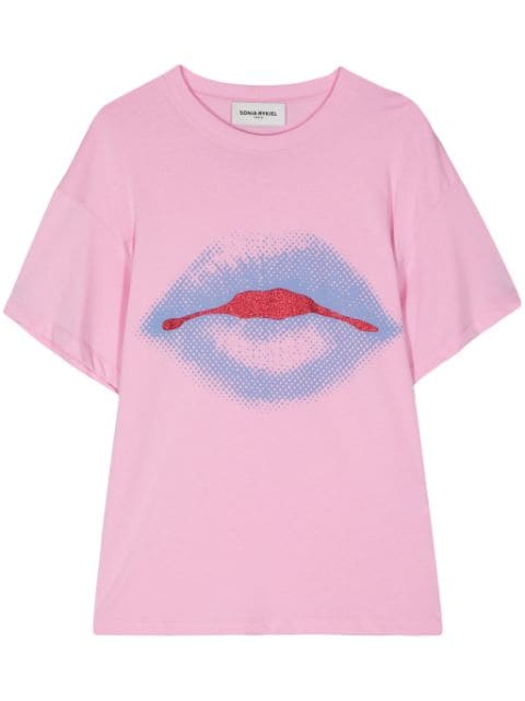 Sonia Rykiel lips-print cotton T-shirt