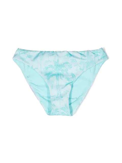MC2 Saint Barth Kids bow-detail illustration-print bikini bottom