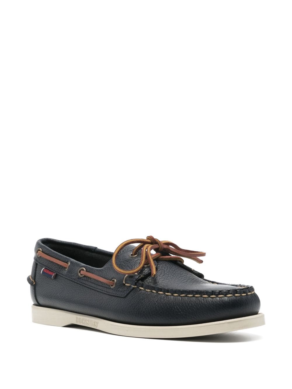 Sebago Portland Martellato leather boat shoes - Blauw
