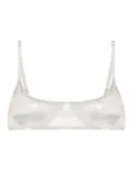 Diesel Ufsb-Leya camouflage-print mesh bra - Grey