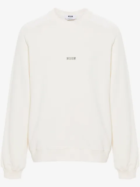 MSGM logo-print cotton sweatshirt