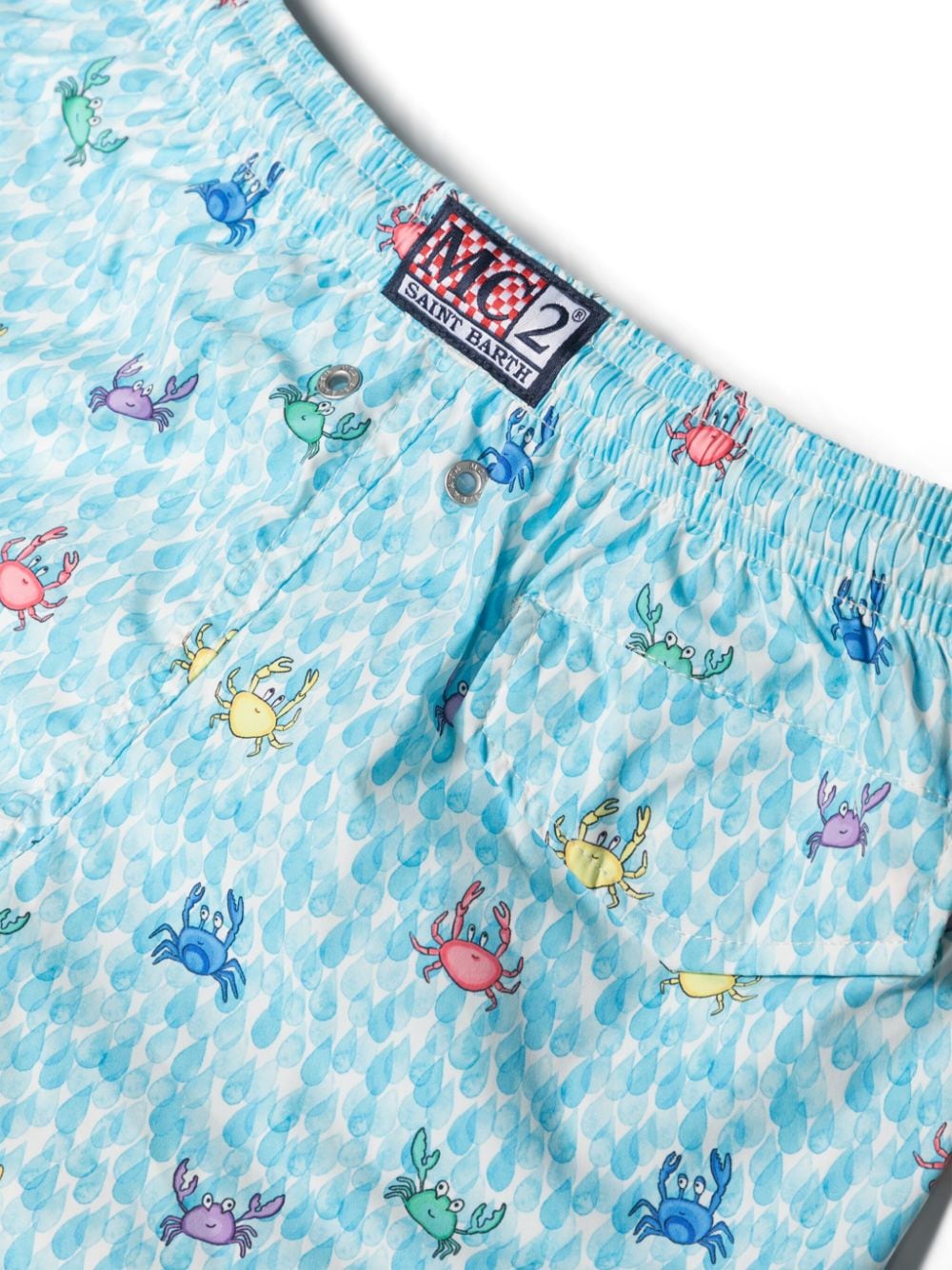 Shop Mc2 Saint Barth Illustration-print Swim Shorts In Blue