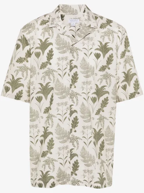 Sunspel camisa con estampado de hoja de SUNSPEL x Katie Scott
