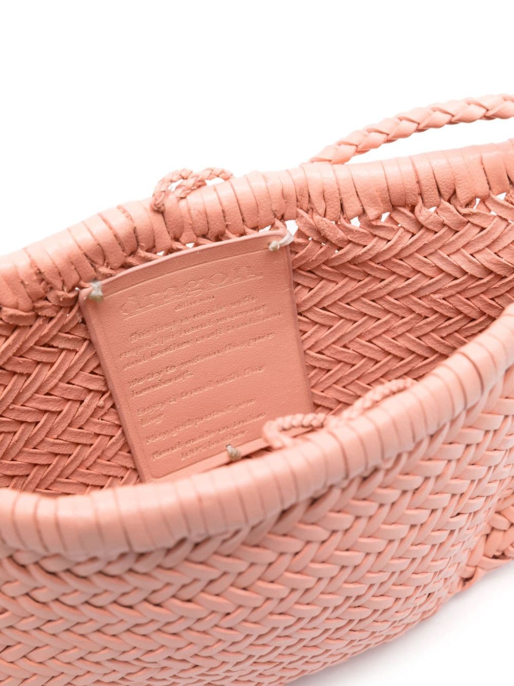 Shop Dragon Diffusion Minsu Leather Interwoven Shoulder Bag In Pink
