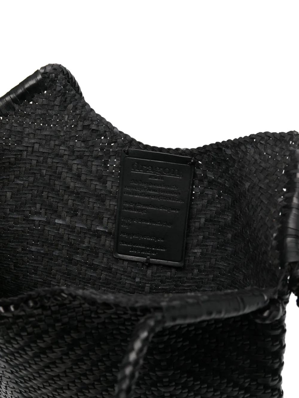 DRAGON DIFFUSION Minga leren shopper Zwart
