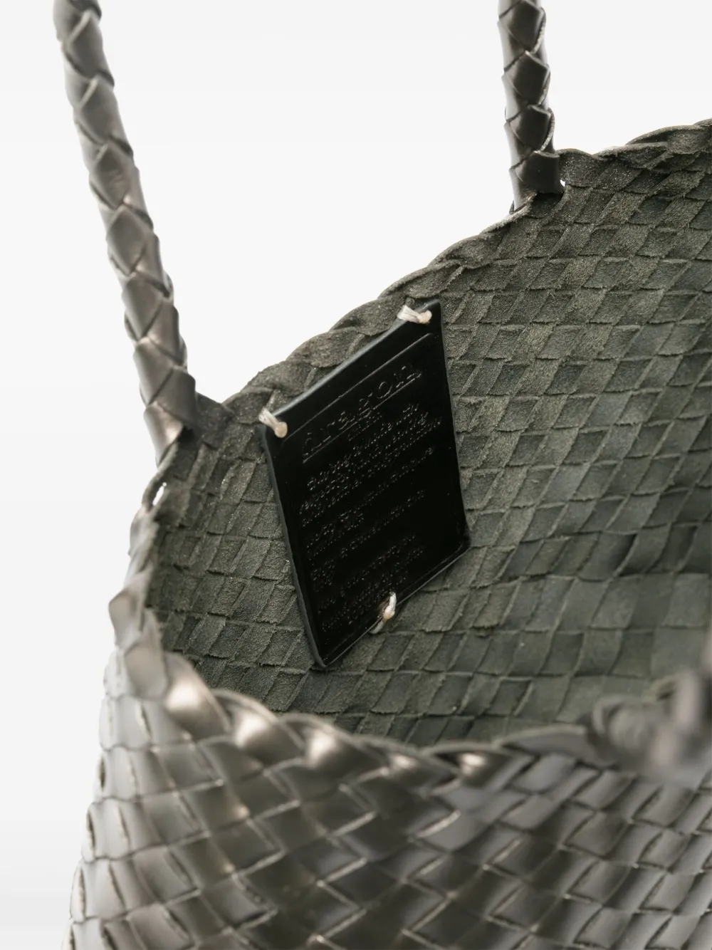 Dragon Diffusion Small Santa Croce Leather Tote Bag In Green