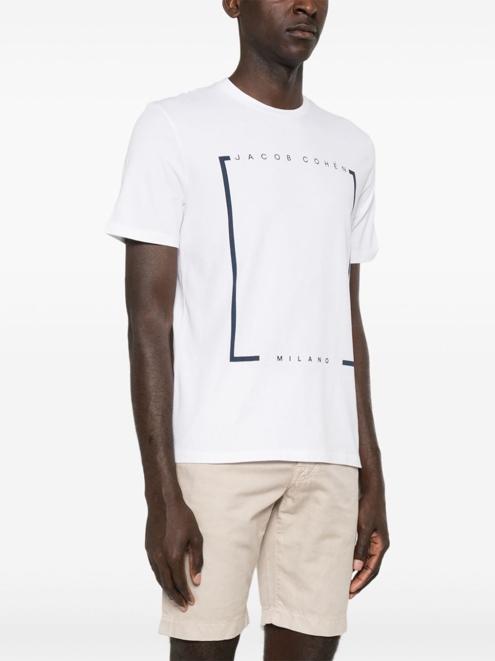 Shop Jacob Cohen Logo-print Cotton T-shirt In White