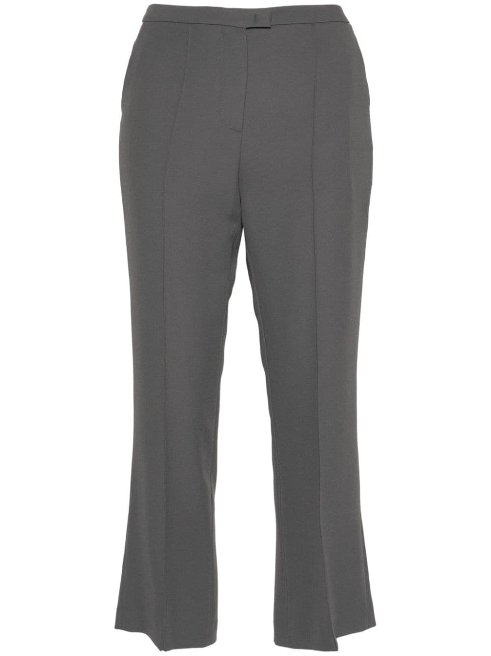 Shop Blanca Vita Pleomele Cropped Flared Trousers In Grey