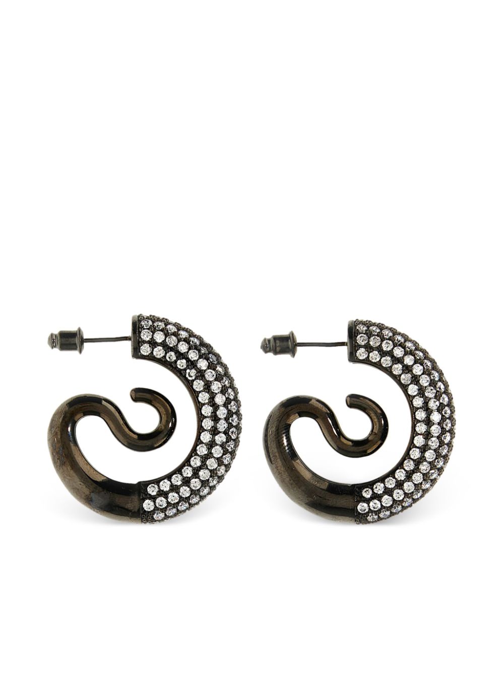 rhinestone-embellished earrings