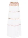 Ermanno Scervino high-waist maxi tiered skirt - White