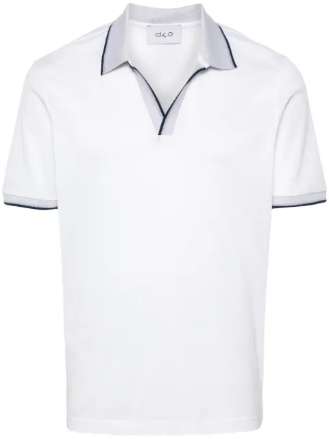 D4.0 playera tipo polo con rayas en los bordes