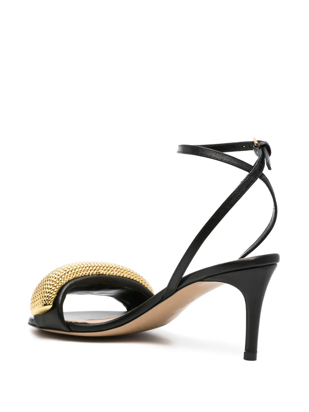 Jw Anderson Poppy 70mm Leather Sandals In Gold