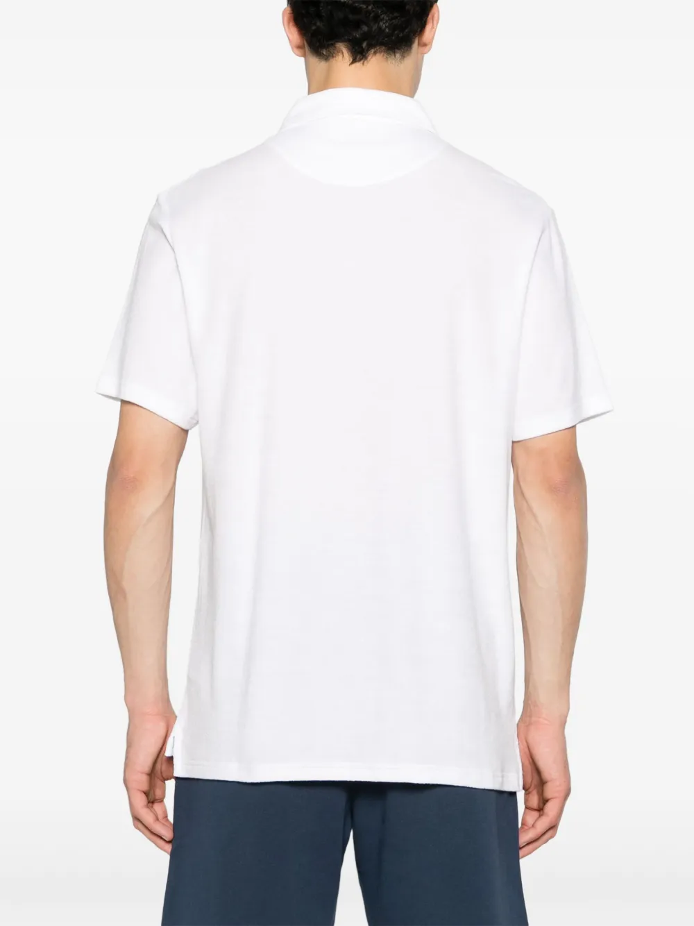 Mc2 Saint Barth Jeremy Terry-cloth Polo Shirt In White