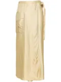 ASPESI metallic wrap cargo skirt - Yellow