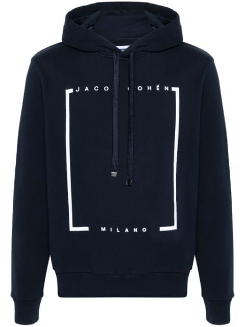 Jacob Cohën logo-print cotton hoodie